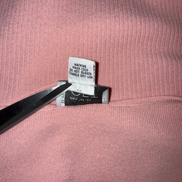Ann Taylor Loft‎ Women's Sweater M Pink V-Neck Ribbed Hem 3/4 Sleeve Workwear - Picture 4 of 8